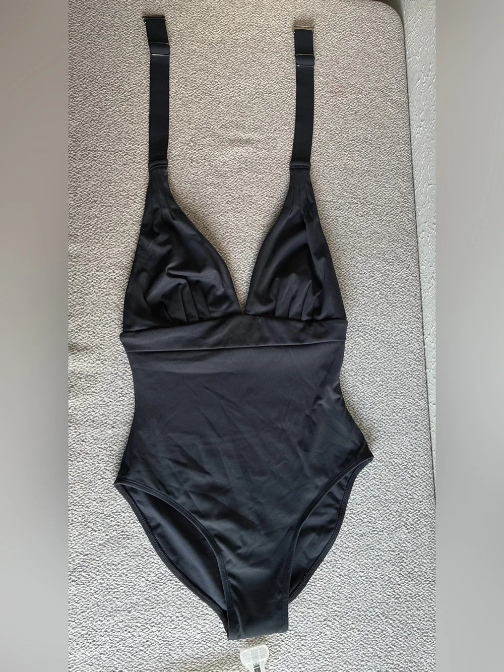 Fearless Australia All Day One Piece Swimsuit M NWT Matte Black Tummy Control.